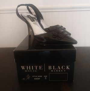 WHBM Daisy Slingback Patent Leather Pointy Toe 8